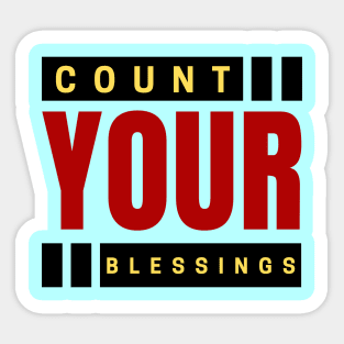 Count Your Blessings | Christian Typography Sticker